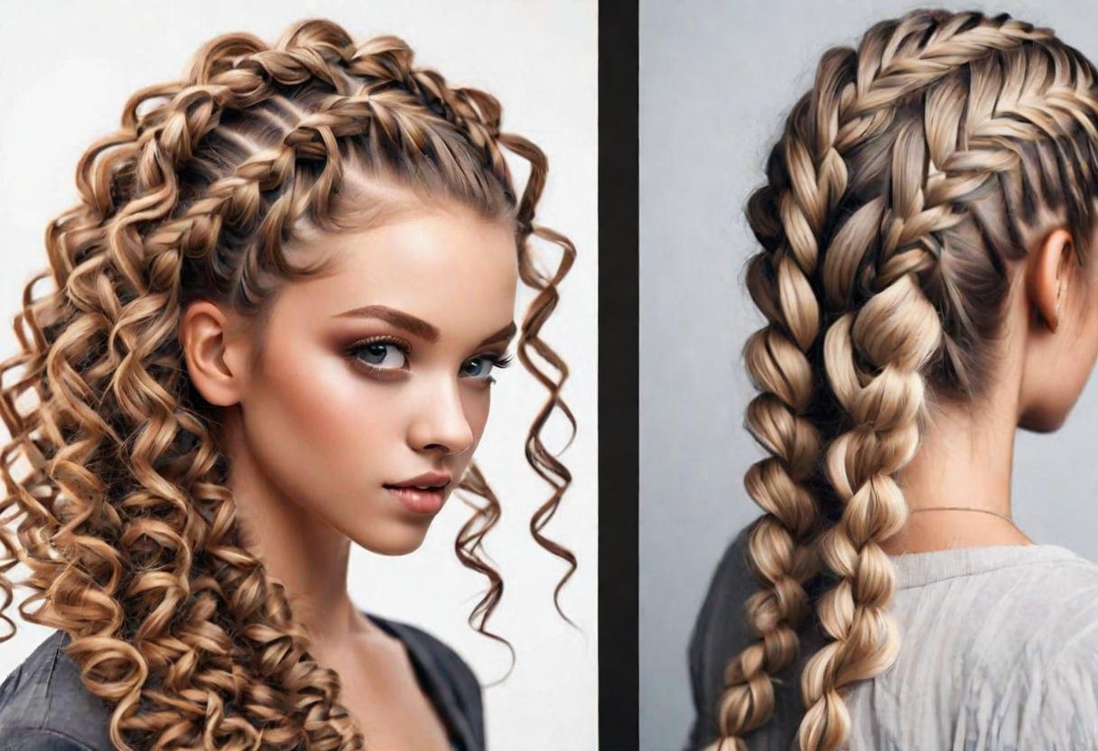 Curly braiding hair